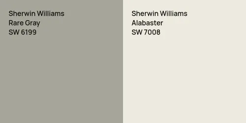 SW 6199 Rare Gray vs SW 7008 Alabaster