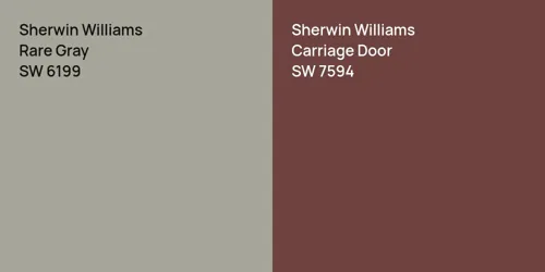 SW 6199 Rare Gray vs SW 7594 Carriage Door