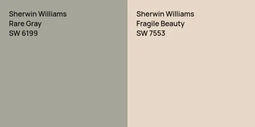 SW 6199 Rare Gray vs SW 7553 Fragile Beauty