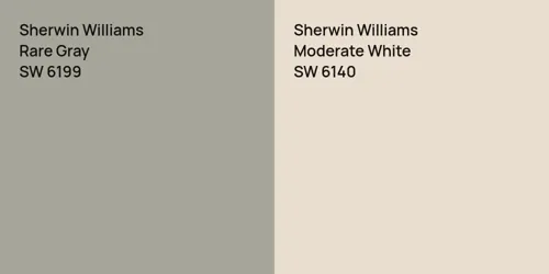 SW 6199 Rare Gray vs SW 6140 Moderate White