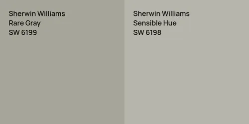 SW 6199 Rare Gray vs SW 6198 Sensible Hue