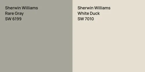 SW 6199 Rare Gray vs SW 7010 White Duck