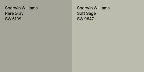 SW 6199 Rare Gray vs SW 9647 Soft Sage