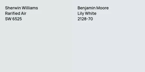 SW 6525 Rarified Air vs 2128-70 Lily White