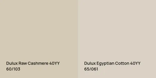 40YY 60/103 Raw Cashmere vs 40YY 65/061 Egyptian Cotton