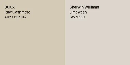 40YY 60/103 Raw Cashmere vs SW 9589 Limewash