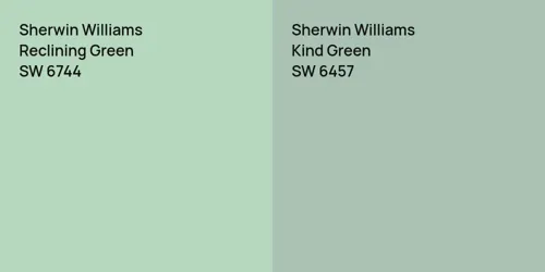 SW 6744 Reclining Green vs SW 6457 Kind Green