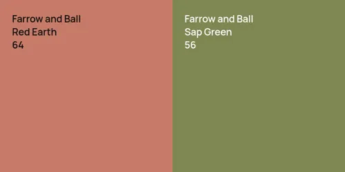 64 Red Earth vs 56 Sap Green