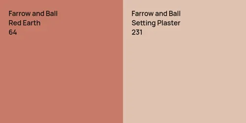 64 Red Earth vs 231 Setting Plaster