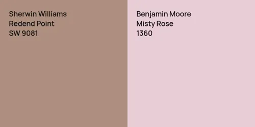 SW 9081 Redend Point vs 1360 Misty Rose