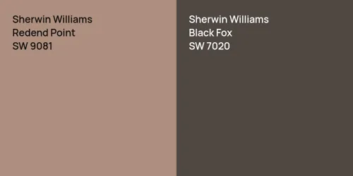 SW 9081 Redend Point vs SW 7020 Black Fox