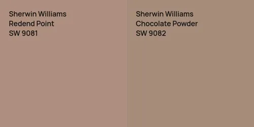 SW 9081 Redend Point vs SW 9082 Chocolate Powder