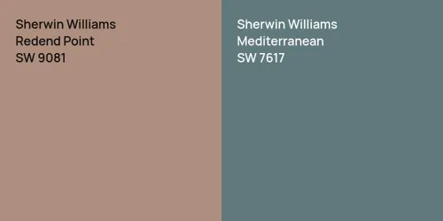 SW 9081 Redend Point vs SW 7617 Mediterranean