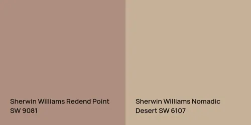 SW 9081 Redend Point vs SW 6107 Nomadic Desert