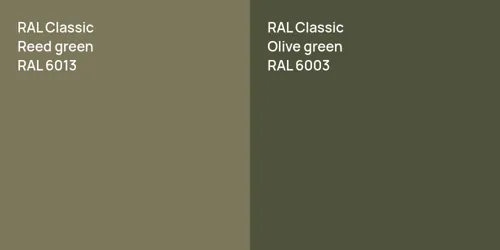 RAL 6013  Reed green vs RAL 6003  Olive green