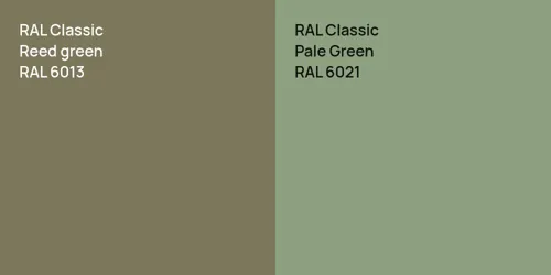 RAL 6013  Reed green vs RAL 6021 Pale Green