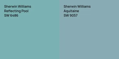 SW 6486 Reflecting Pool vs SW 9057 Aquitaine