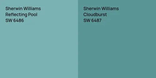 SW 6486 Reflecting Pool vs SW 6487 Cloudburst