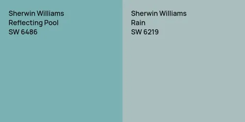 SW 6486 Reflecting Pool vs SW 6219 Rain