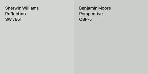 SW 7661 Reflection vs CSP-5 Perspective