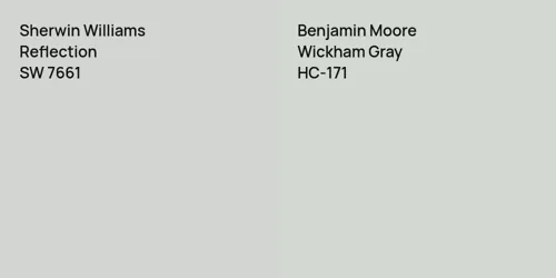 SW 7661 Reflection vs HC-171 Wickham Gray