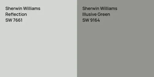 SW 7661 Reflection vs SW 9164 Illusive Green