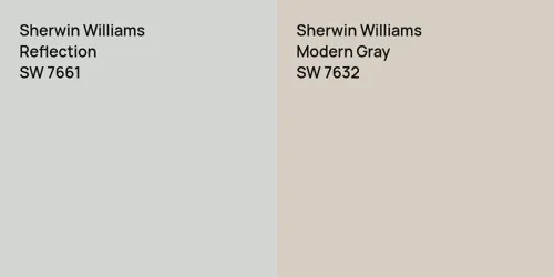 SW 7661 Reflection vs SW 7632 Modern Gray