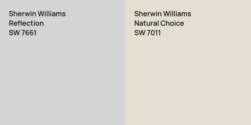 SW 7661 Reflection vs SW 7011 Natural Choice