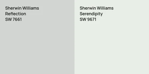 SW 7661 Reflection vs SW 9671 Serendipity