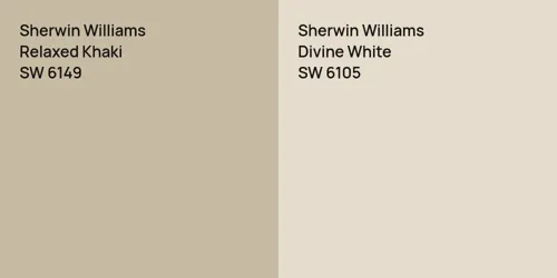 SW 6149 Relaxed Khaki vs SW 6105 Divine White