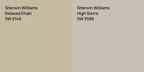 SW 6149 Relaxed Khaki vs SW 9588 High Sierra