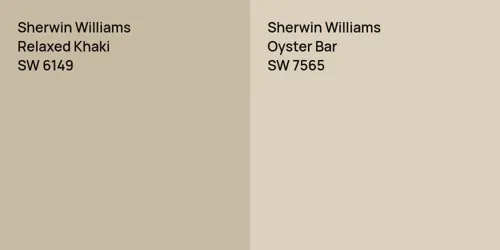 SW 6149 Relaxed Khaki vs SW 7565 Oyster Bar