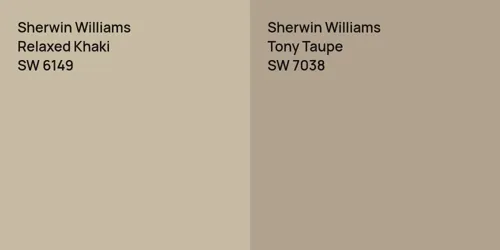 SW 6149 Relaxed Khaki vs SW 7038 Tony Taupe