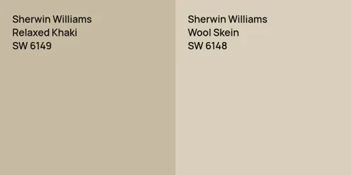 SW 6149 Relaxed Khaki vs SW 6148 Wool Skein