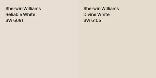 SW 6091 Reliable White vs SW 6105 Divine White