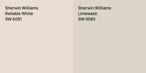 SW 6091 Reliable White vs SW 9589 Limewash