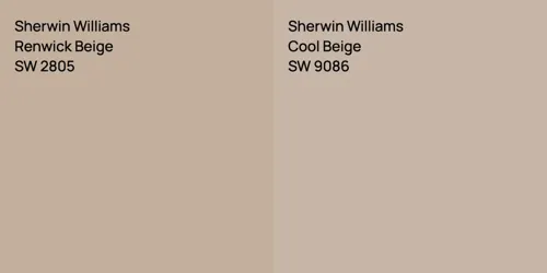 SW 2805 Renwick Beige vs SW 9086 Cool Beige