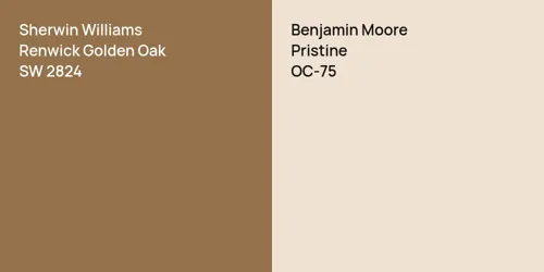 SW 2824 Renwick Golden Oak vs OC-75 Pristine