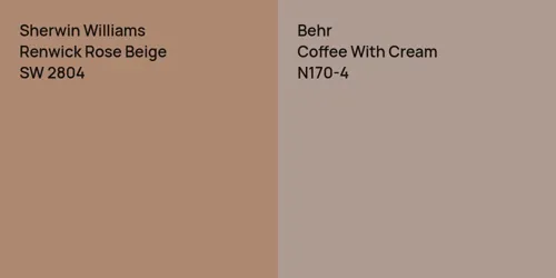 SW 2804 Renwick Rose Beige vs N170-4 Coffee With Cream