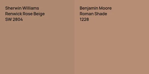 SW 2804 Renwick Rose Beige vs 1228 Roman Shade