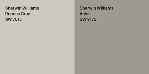 SW 7015 Repose Gray vs SW 9170 Acier