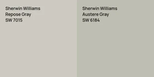 SW 7015 Repose Gray vs SW 6184 Austere Gray