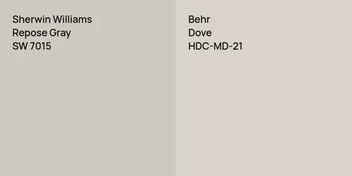 SW 7015 Repose Gray vs HDC-MD-21 Dove