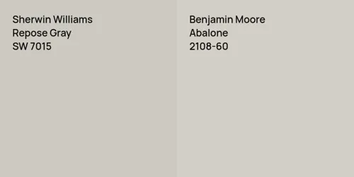 SW 7015 Repose Gray vs 2108-60 Abalone