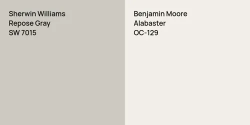 SW 7015 Repose Gray vs OC-129 Alabaster