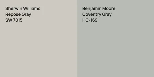 SW 7015 Repose Gray vs HC-169 Coventry Gray