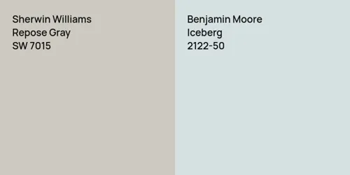 SW 7015 Repose Gray vs 2122-50 Iceberg