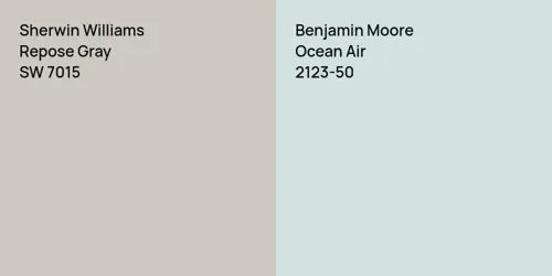 SW 7015 Repose Gray vs 2123-50 Ocean Air