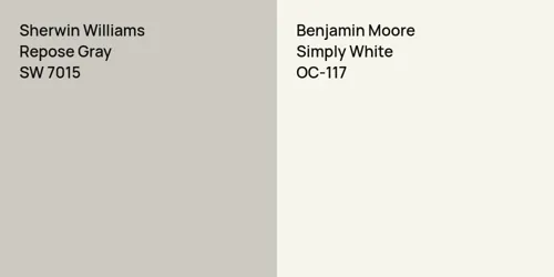 SW 7015 Repose Gray vs OC-117 Simply White