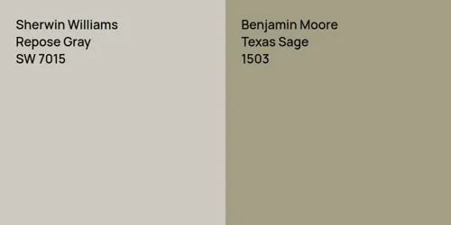 SW 7015 Repose Gray vs 1503 Texas Sage